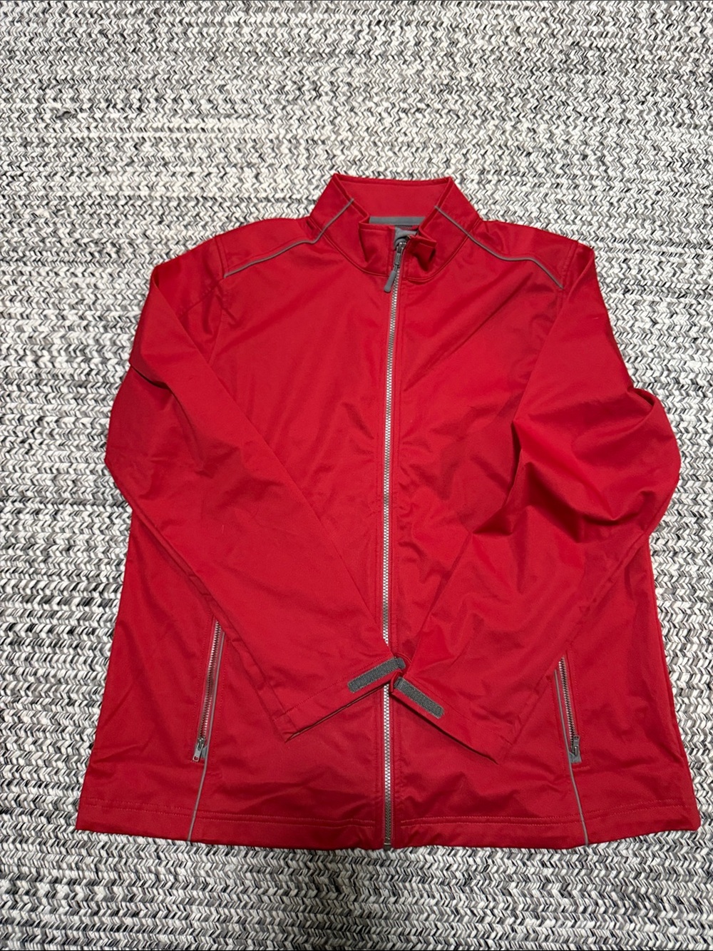 Cutter & Buck Red Full-Zip Utility Jacket